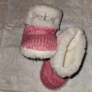 Bebe Kids Boots Girl S(5-6)- Pink & cream